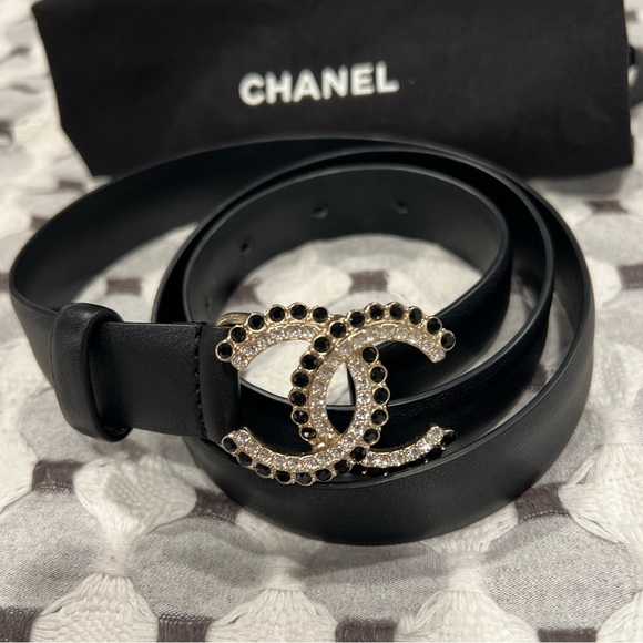 CHANEL CC Logo Luxurious leather belt ⭐️⭐️⭐️size 80 - Picture 7 of 17